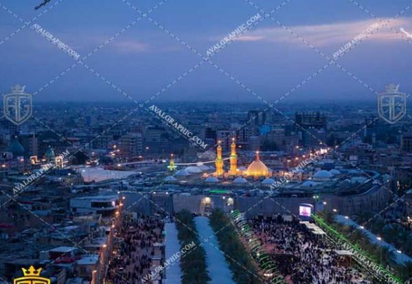 عکس تصویر بین الحرمین در شب