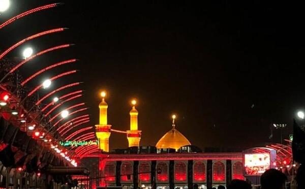 عکس تصویر بین الحرمین در شب