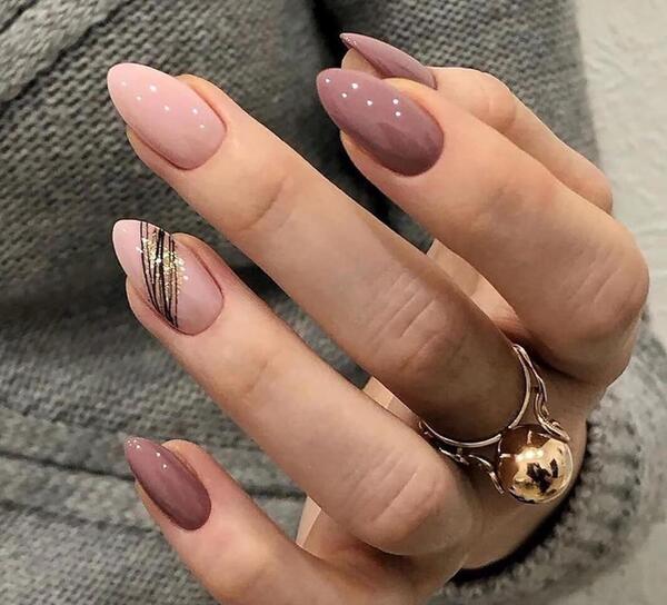 عکس مدل ناخن پاییزی ساده