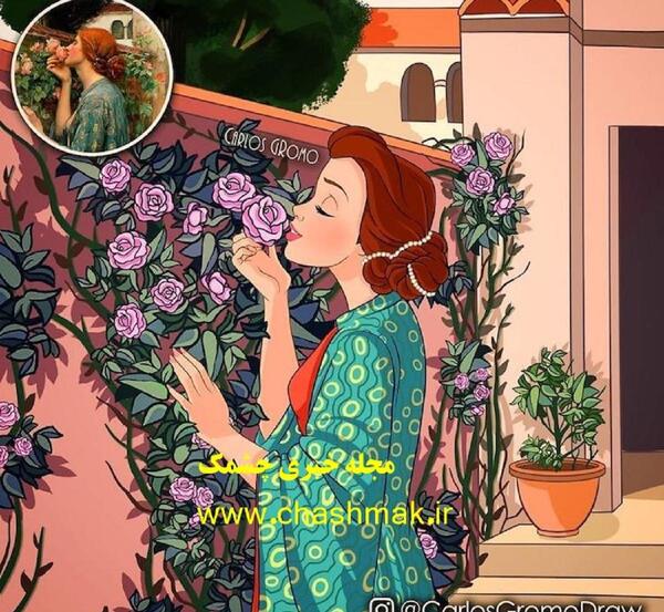 عکس نقاشی زیبا پرنسس