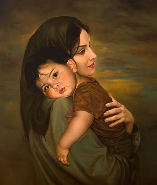 عکس مادر نقاشی