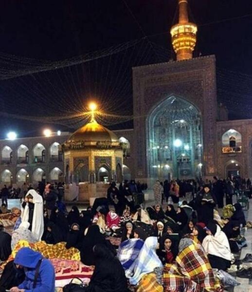 عکس حرم امام رضا تو شب