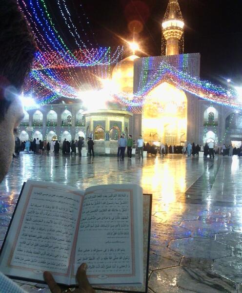 عکس حرم امام رضا تو شب