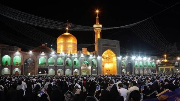عکس حرم امام رضا تو شب