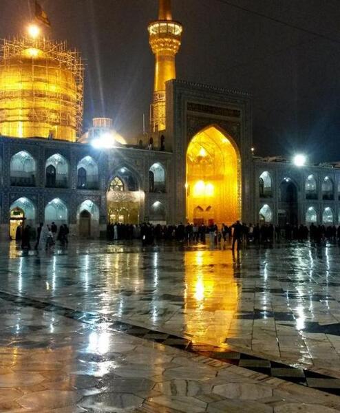 عکس حرم امام رضا تو شب