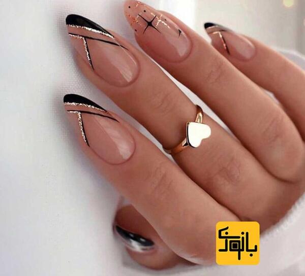 عکس طرح ناخن مشکی