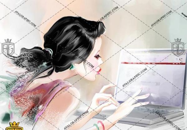 عکس دختر نقاشی دختر کفشدوزکی