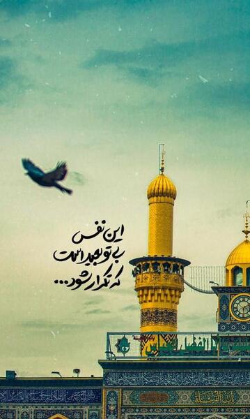 عکس حرم امام حسین متن دار
