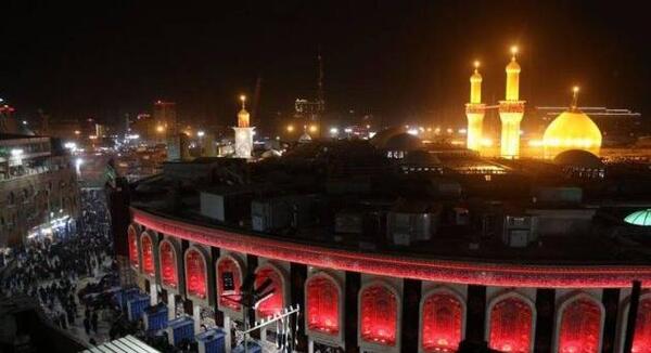 عکس حرم امام حسین متن دار