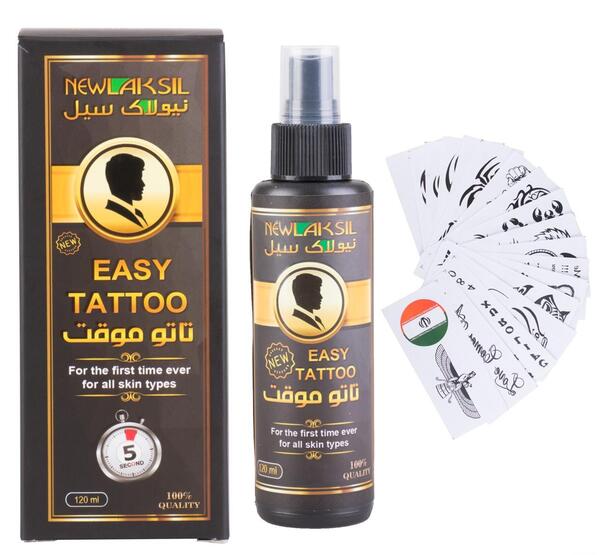 عکس تاتو روی دست برچسبی