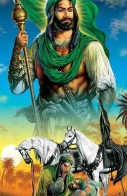 عکس امام حسین پرچم
