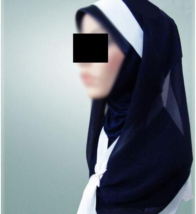 عکس آموزش دوخت مقنعه حجاب