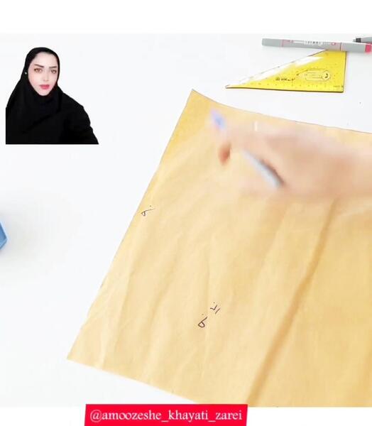 عکس آموزش دوخت مقنعه حجاب