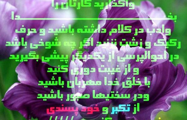 عکس نوشته بر خلق جهان علی امیر است