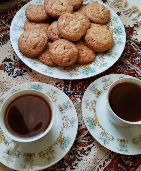 عکس چای و شیرینی