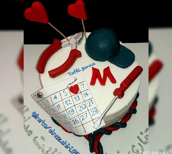 عکس کیک تولد حرف m