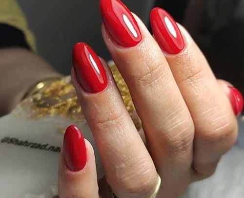 عکس جدیدترین مدل کاشت ناخن قرمز
