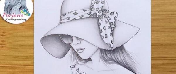 عکس نقاشی دختر عینکی فانتزی