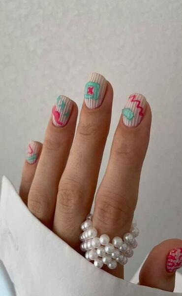 عکس طرح ناخن ژلیش بچه گانه