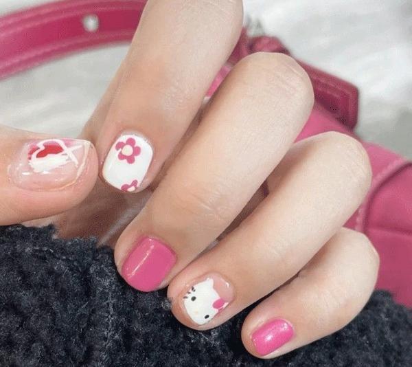 عکس طرح ناخن ژلیش بچه گانه