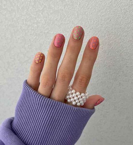 عکس طرح ناخن ژلیش بچه گانه
