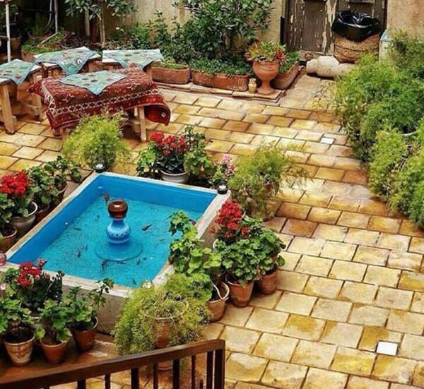 عکس ایده حیاط خلوت زیبا
