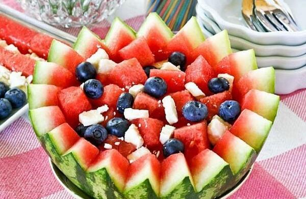 عکس ایده تزیین هندوانه برای شب یلدا