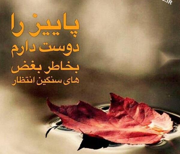 عکس نوشته من عاشق پاییزم