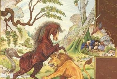 عکس نقاشی ساده هفت خان رستم