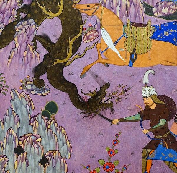 عکس نقاشی ساده هفت خان رستم
