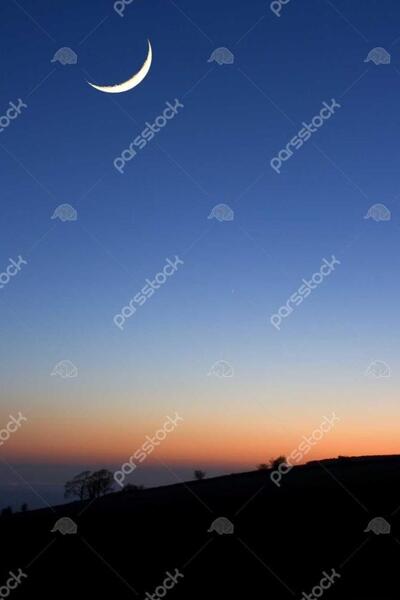 عکس ماه غروب