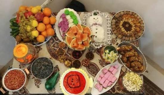 عکس ایده برای سفره ی یلدا