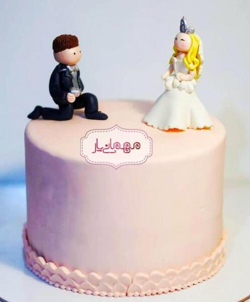 کیک عروسی عکس عروس و داماد