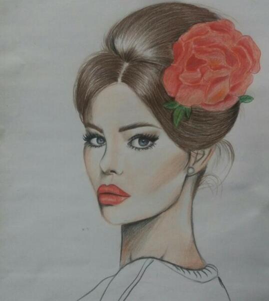 عکس نقاشی صورت طراحی