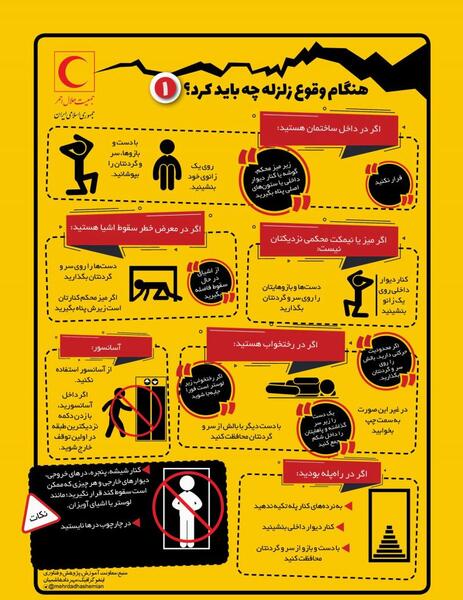 عکس زلزله و پناهگیری