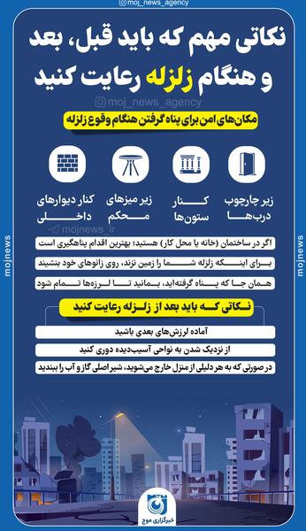 عکس زلزله و پناهگیری