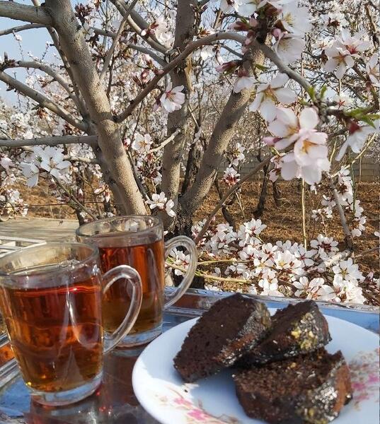 عکس چای و کیک