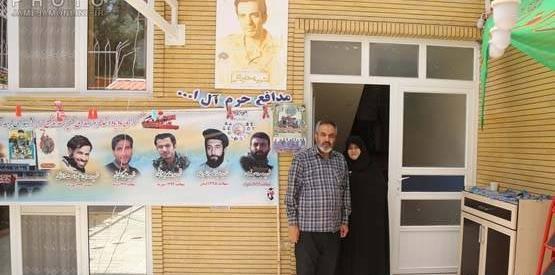عکس حاج قاسم با چفیه بر سر