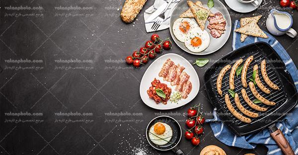 عکس بک گراند صبحانه