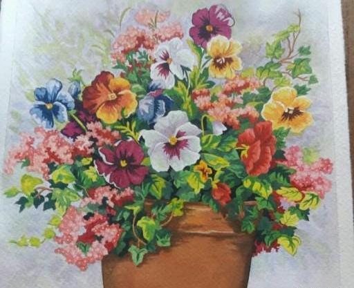 عکس نقاشی گلدان