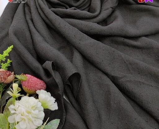 عکس روسری نخی مشکی قواره بزرگ