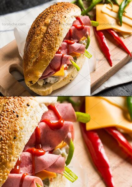 عکس غذای ژامبون