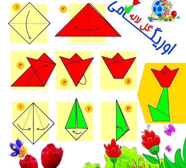 عکس گل لاله روی مقوا