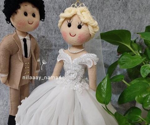 عکس عروس و داماد نمدی