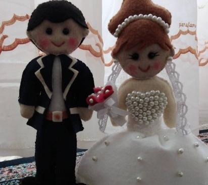 عکس عروس و داماد نمدی