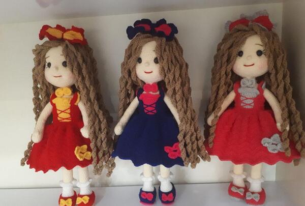 عکس عروسک بافتنی دخترانه