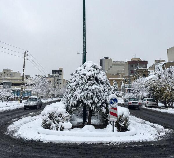عکس برف پاییزی