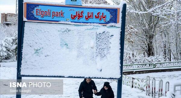 عکس برف پاییزی
