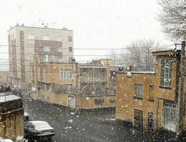 عکس برف پاییزی