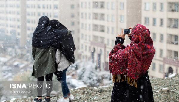 عکس برف پاییزی
